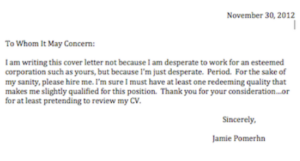 what is a bad cover letter